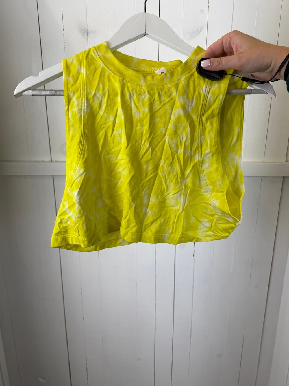 Lululemon Yellow Cotton Tank Top Size 4 Excellent Condition